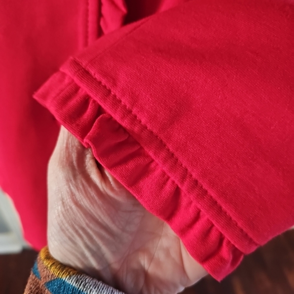 Talbots Vibrant Pink Ruffled Jacket 12 - Picture 3 of 6